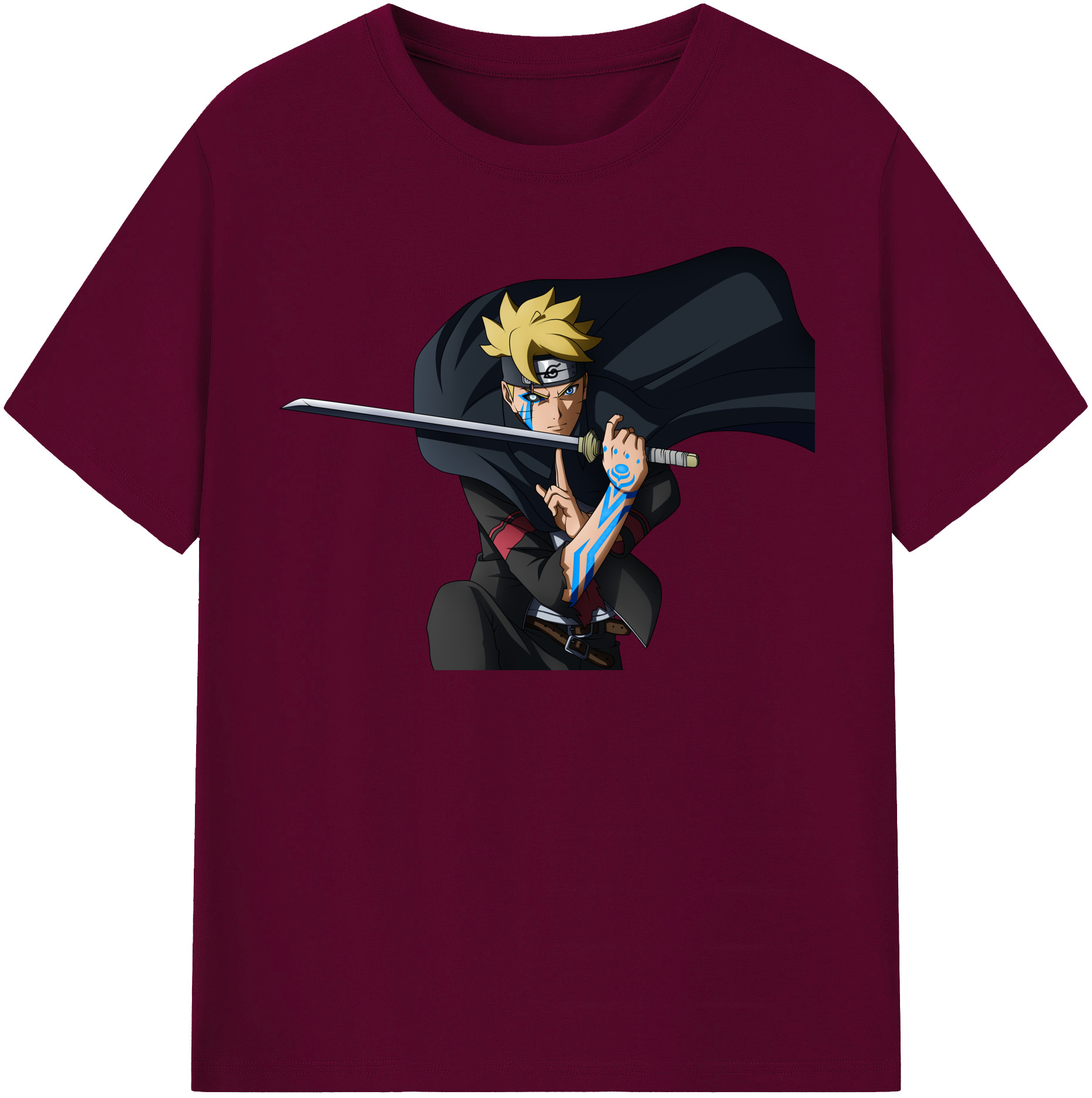（画像用） NARUTO -ナルト- うずまき ボルト Uzumaki Boruto レディースカジュアルプリントTシャツ（綿100％）